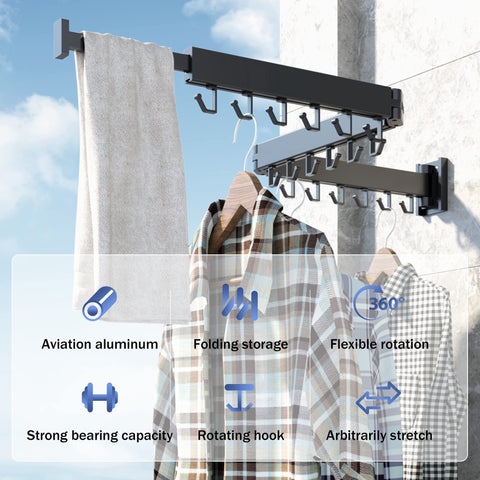 HEILAIYI collapsible wall rack stores neatly when not in use