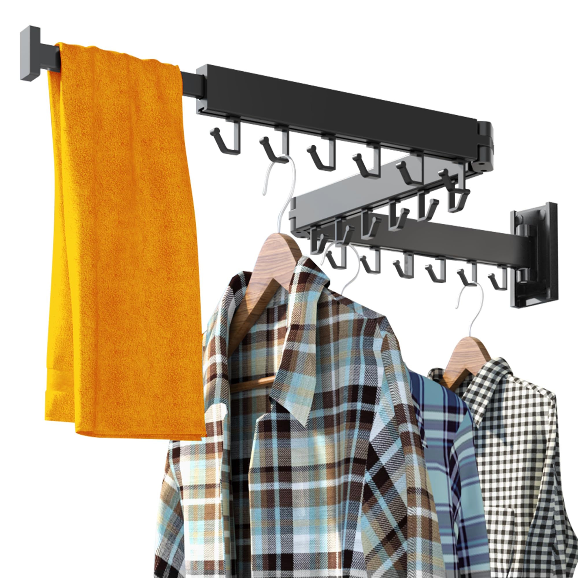 HEILAIYI wall-mounted drying rack folding for space-saving laundry days