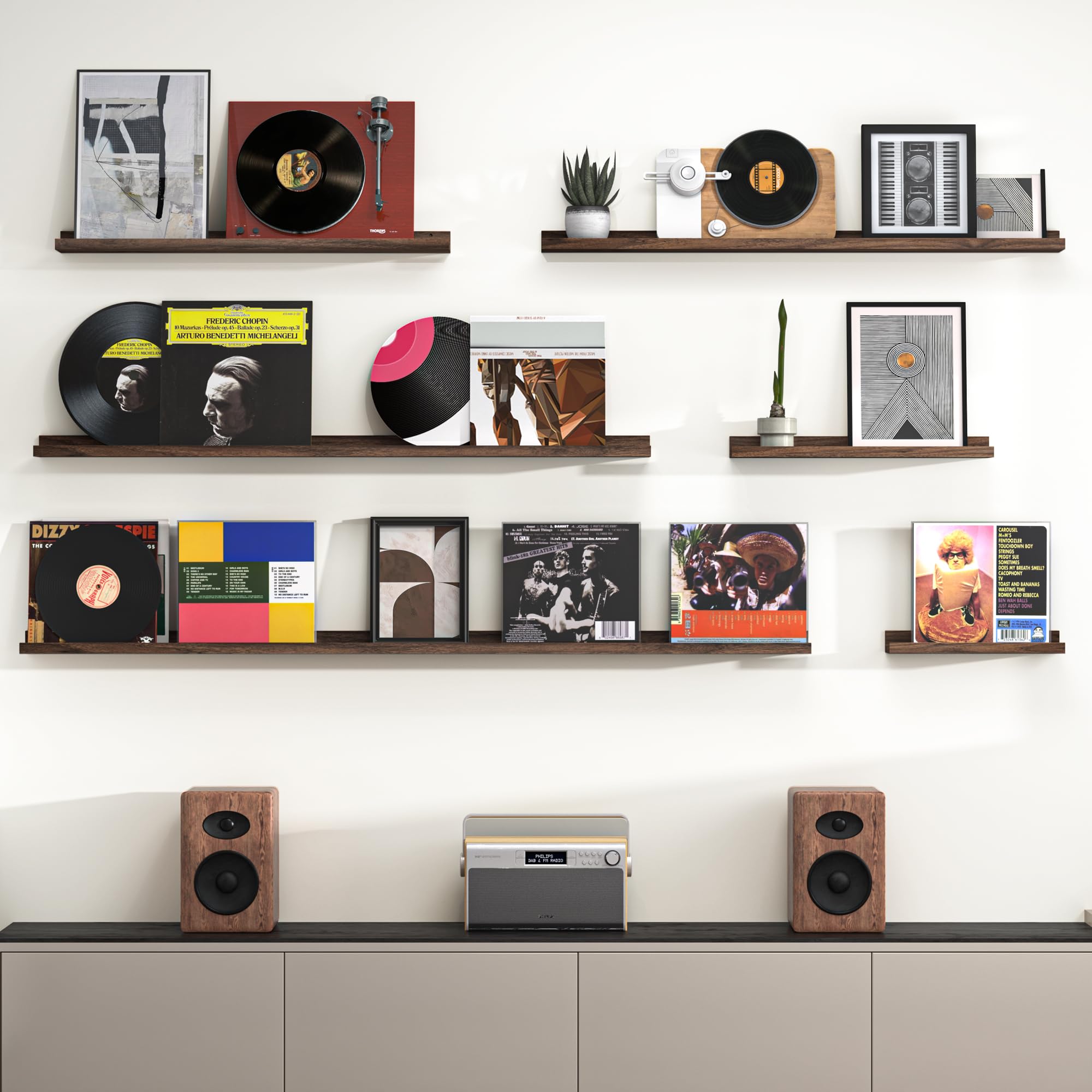 Heimlove display shelf for photos frames keeps memories organized and showcased