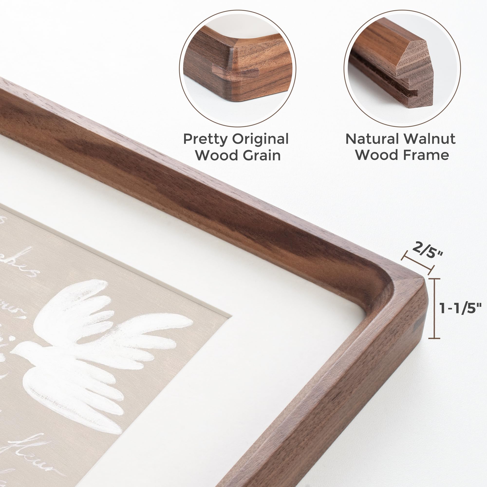Heimlove natural wood patterns ensure every frame is one-of-a-kind.
