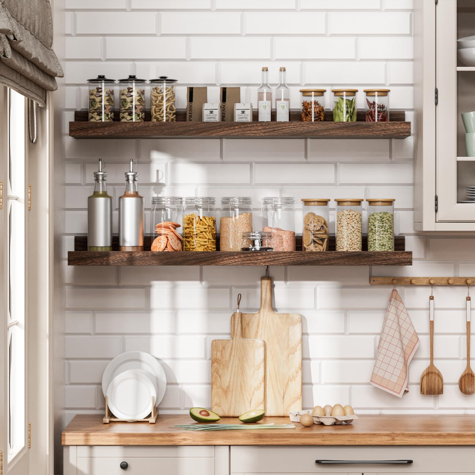 Heimlove waterproof PVC outer shell protects shelves in moisture-prone spaces.