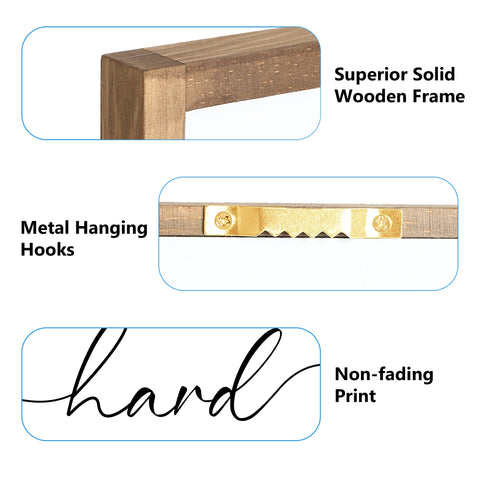 Heiple brown wood frame design adds elegance to any workspace.