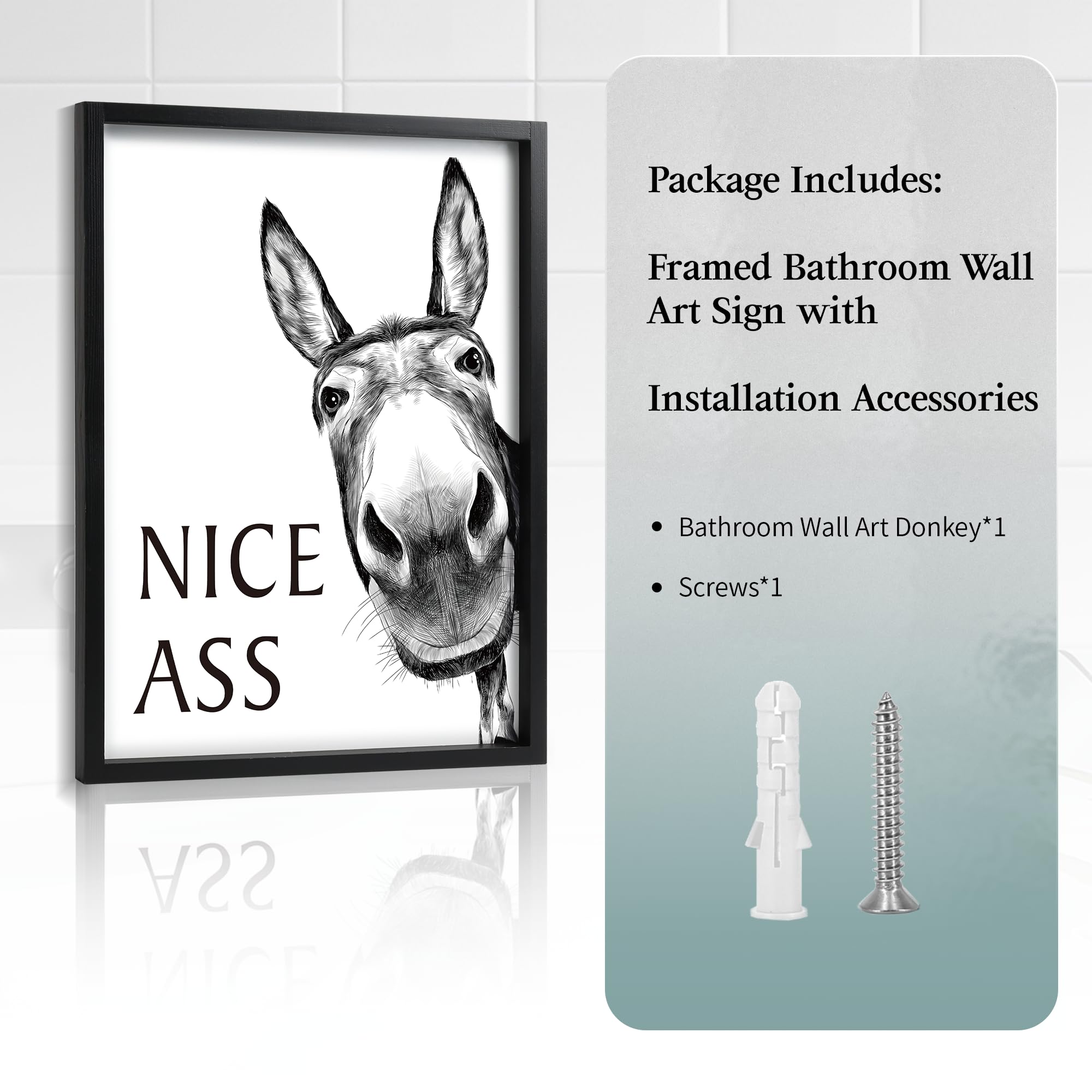 Heiple kids' bathroom wall art adds playful character to a kid-friendly space.
