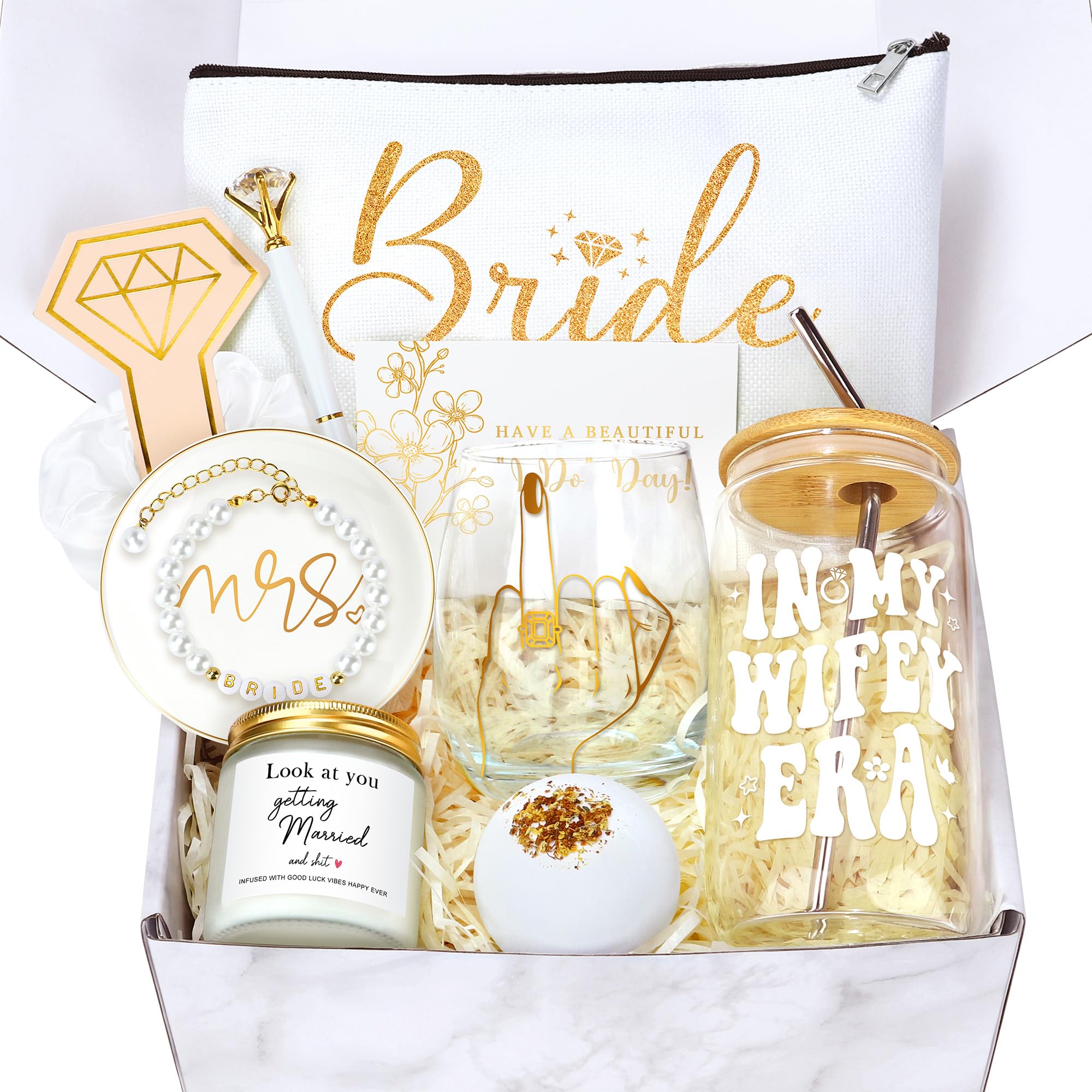 HELORAY bridal gift box featuring the 'in my wifey era' cup for daily celebration