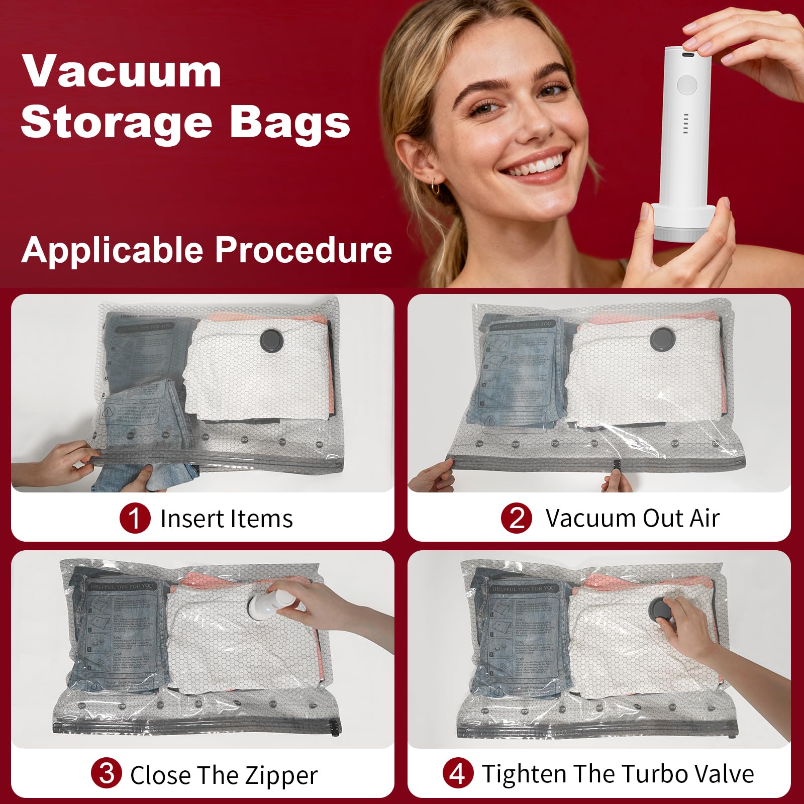 Great gift idea for travelers and organizers planning trips or seasonal storage.