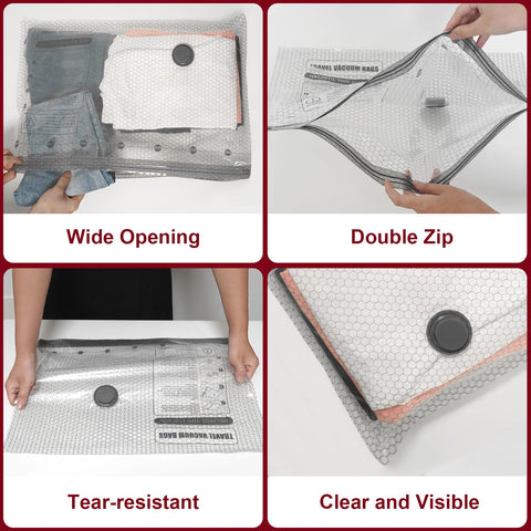 Transparent bags let you see contents at a glance for quick checks.