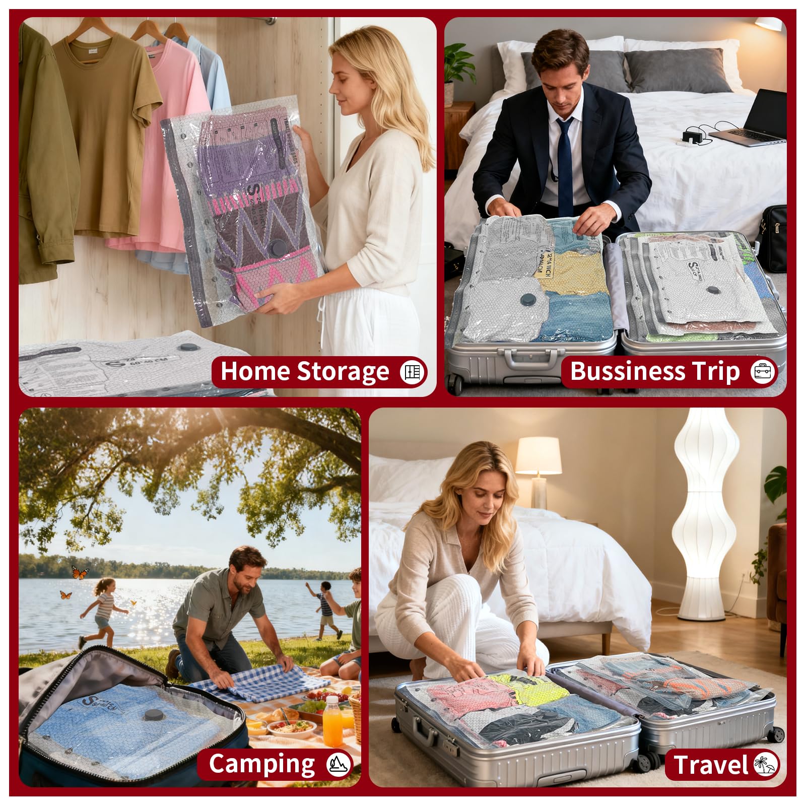 HelpLand transparent vacuum bag lets contents be seen at a glance.