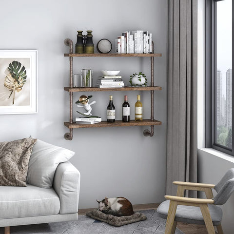 Helsin 3-tier rack in bathroom uses space-saving design for towels and toiletries.