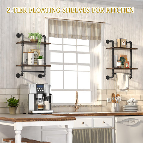 Helsin heavy-duty pipes shelving unit with sturdy brackets