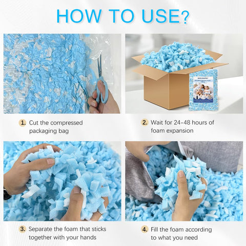 Hem Dgpsy shredded foam expands for versatile filling projects