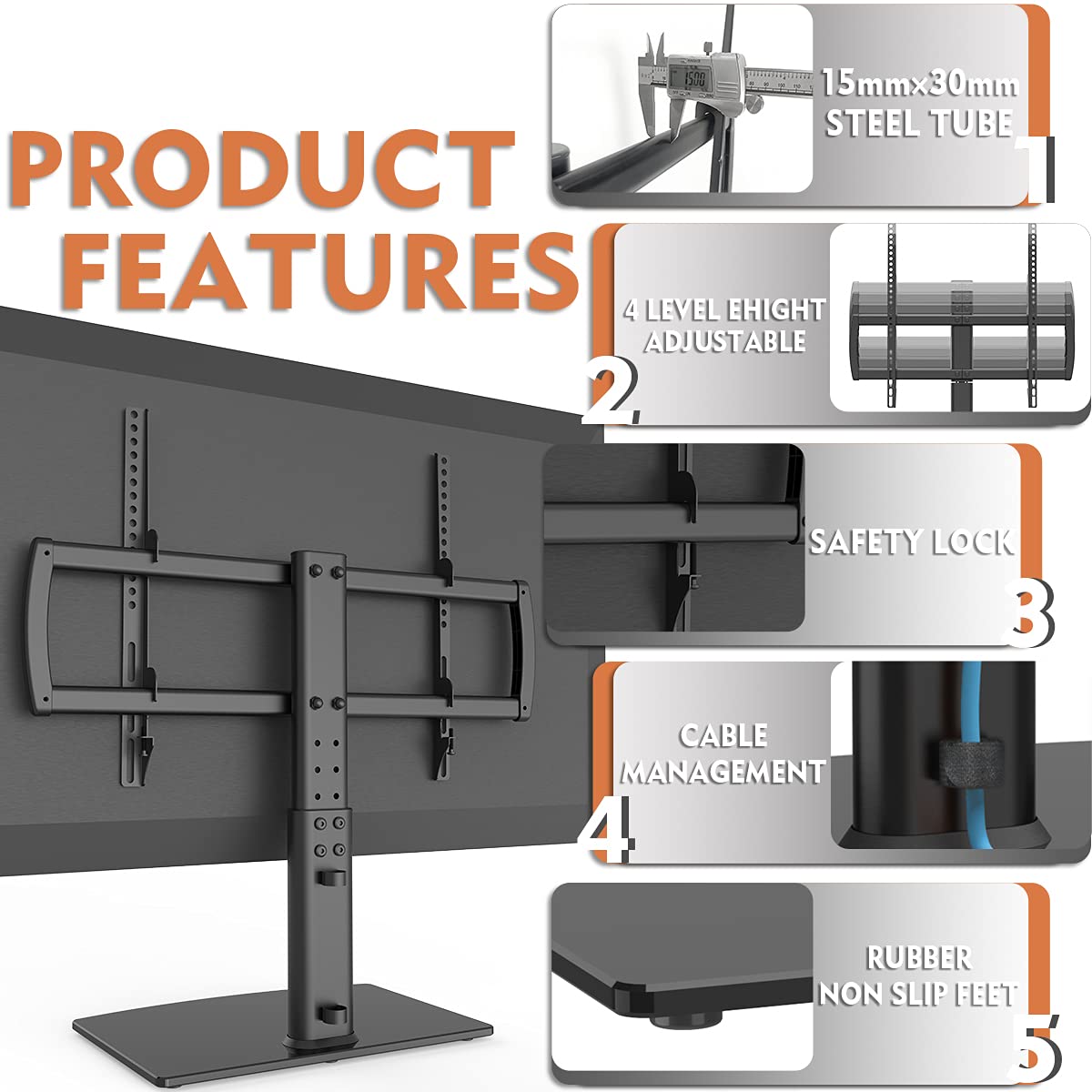 Height-adjustable pole on Hemudu HT03B-002 demonstrates four levels.