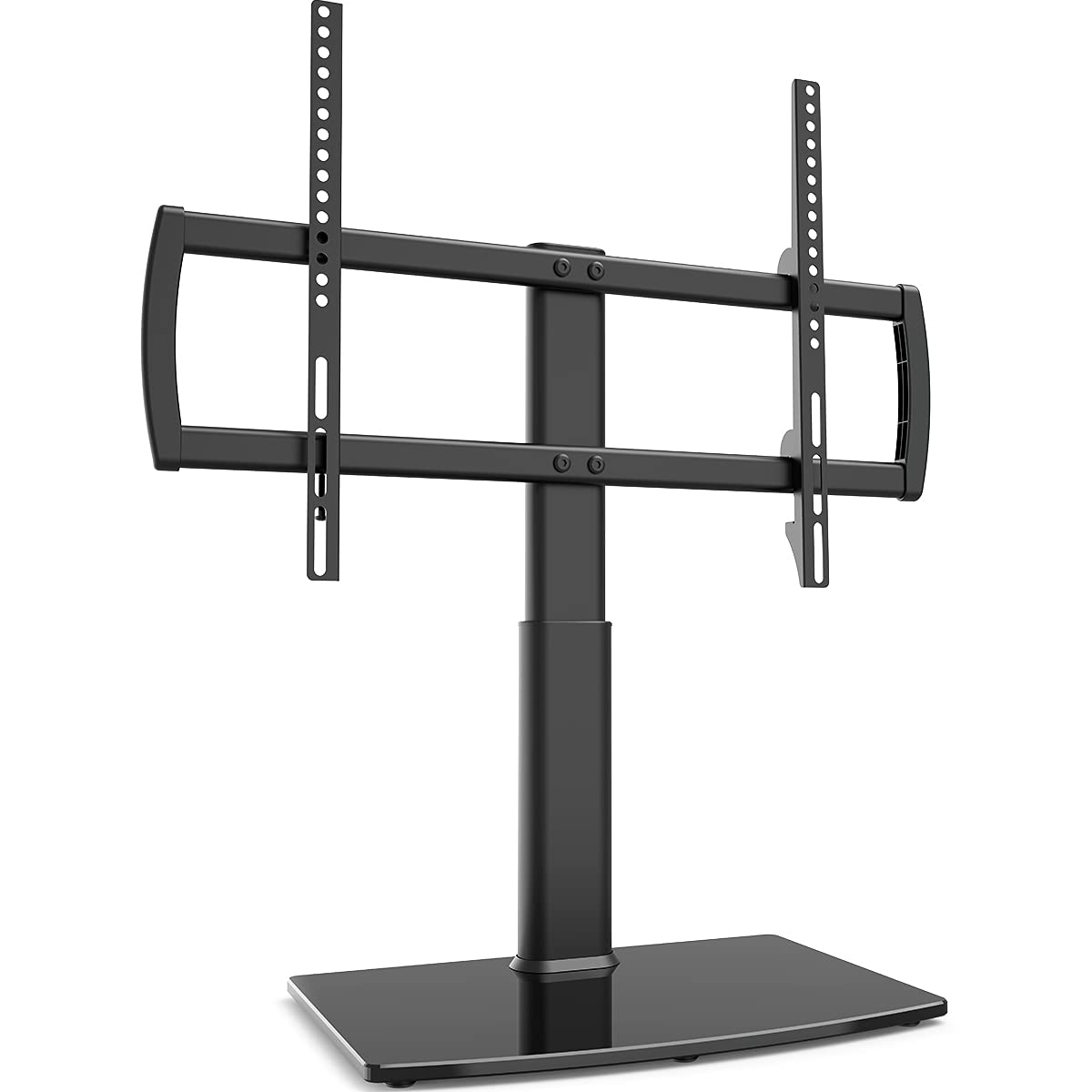 Hemudu HT03B-002 universal tabletop stand base shows stable glass foundation.
