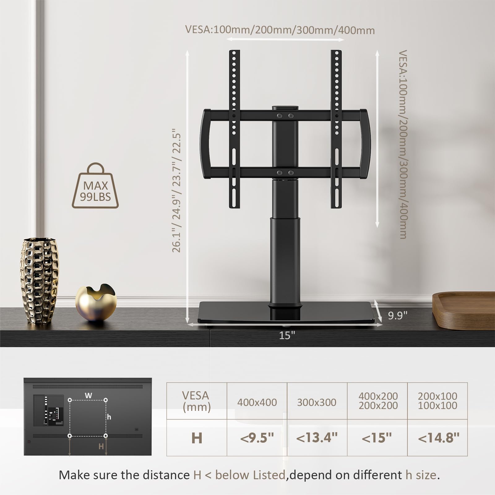 Hemudu no-wall-drilling design enables simple table-top installation.
