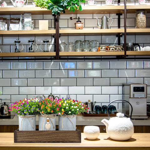 HEMYLU ready-to-arrange greenery set fits desks, tables, and shelves.