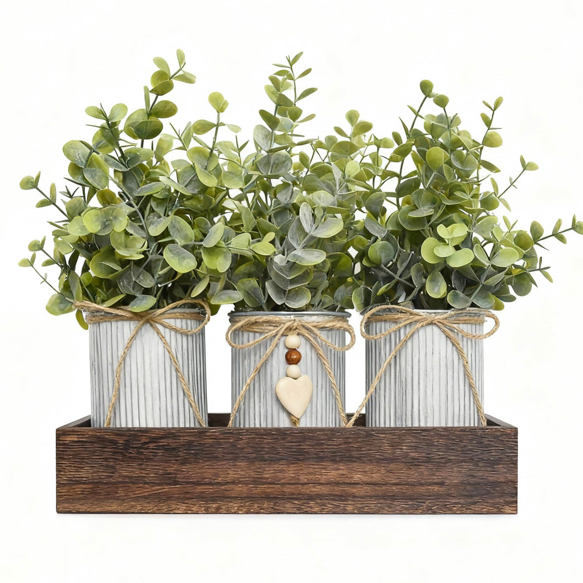 HEMYLU artificial centerpiece on a wood tray for a warm farmhouse tablescape.