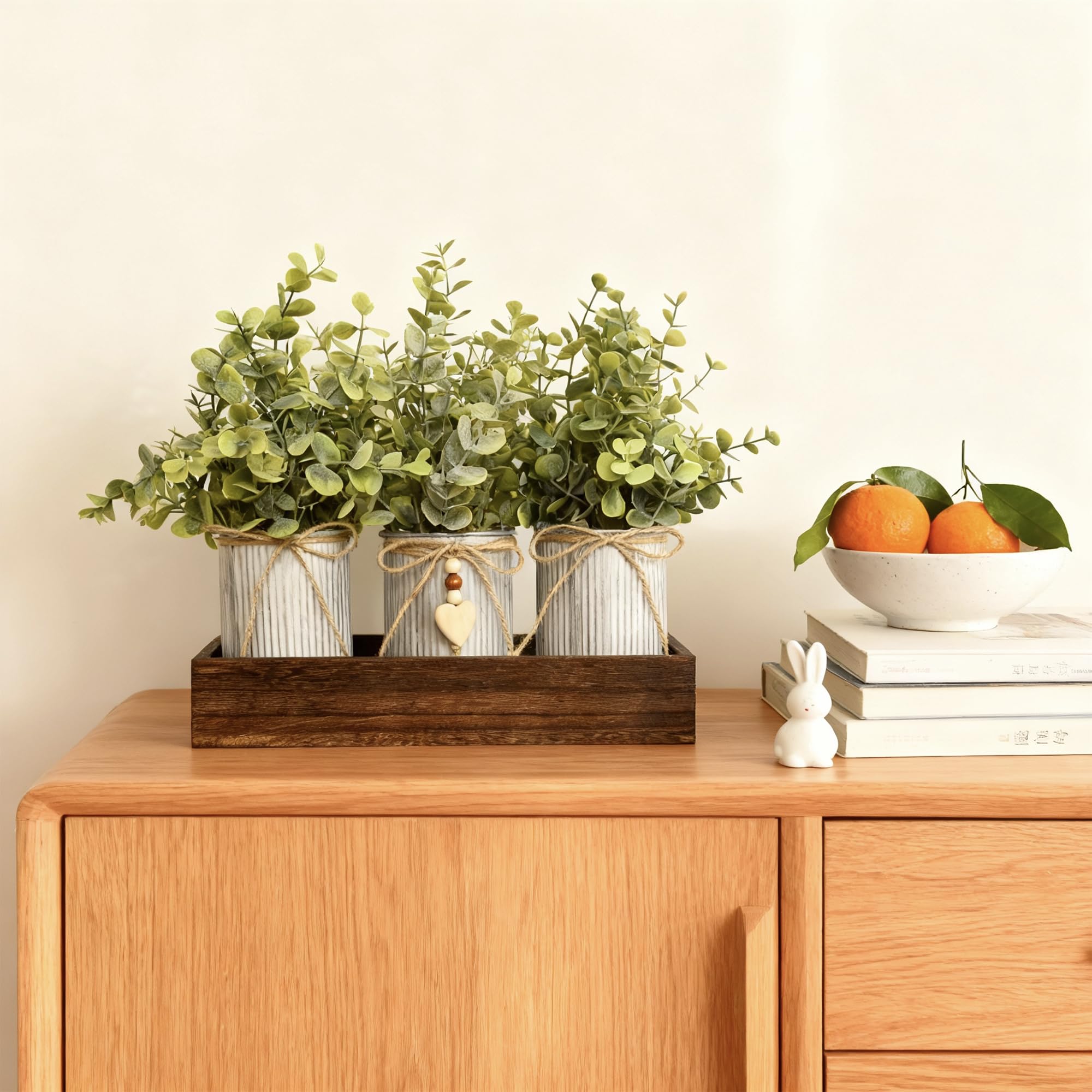 HEMYLU farmhouse decor arrangement ideal for shelves and desks.