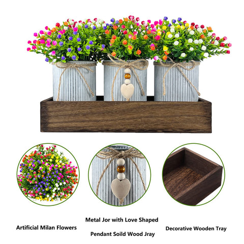 HEMYLU Milan bouquet set provides lifelike greenery for shelves or tables.