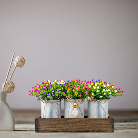 HEMYLU wood planter box anchors a complete centerpiece setup.