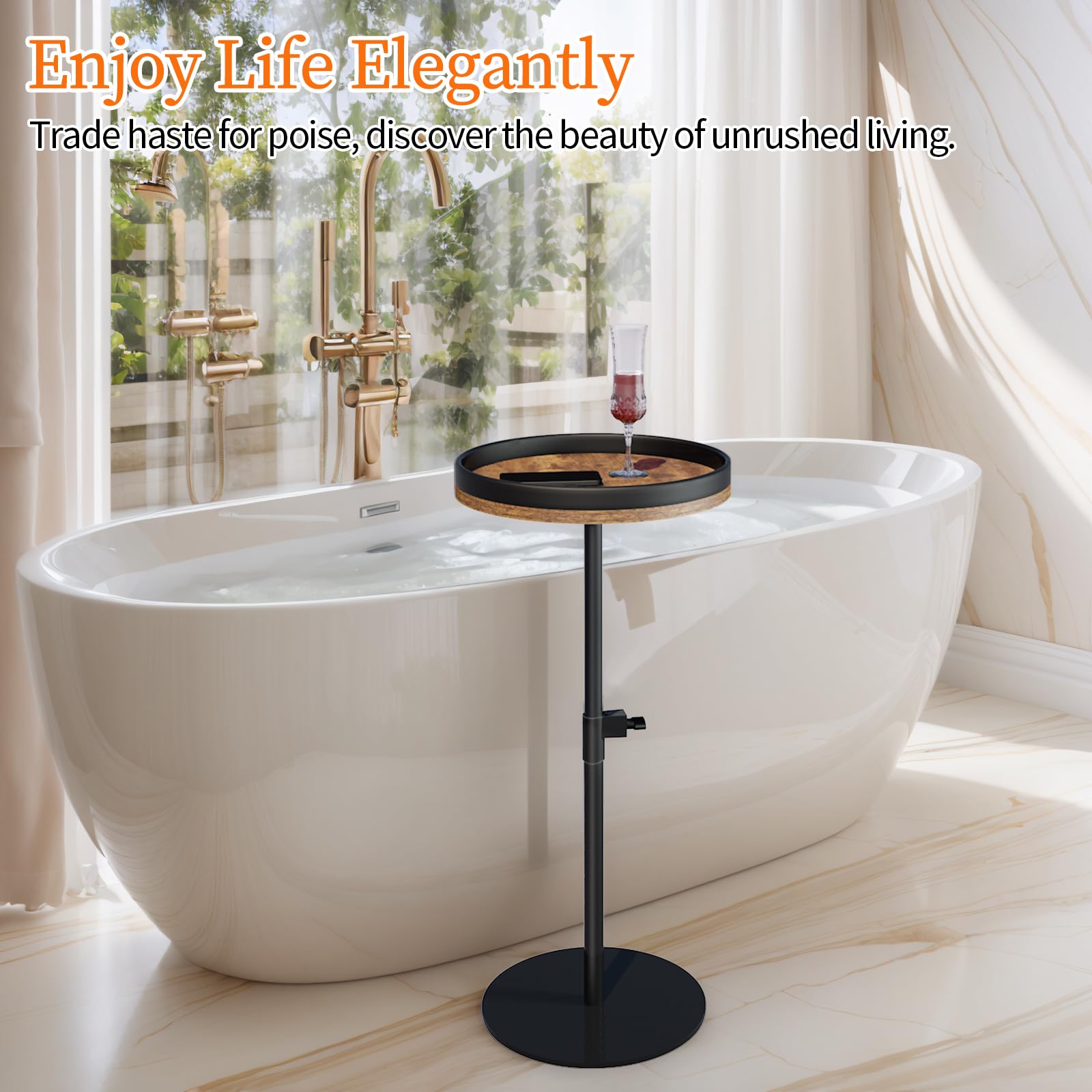 HENAYUK versatile side table for living rooms, bedrooms, or bathrooms.