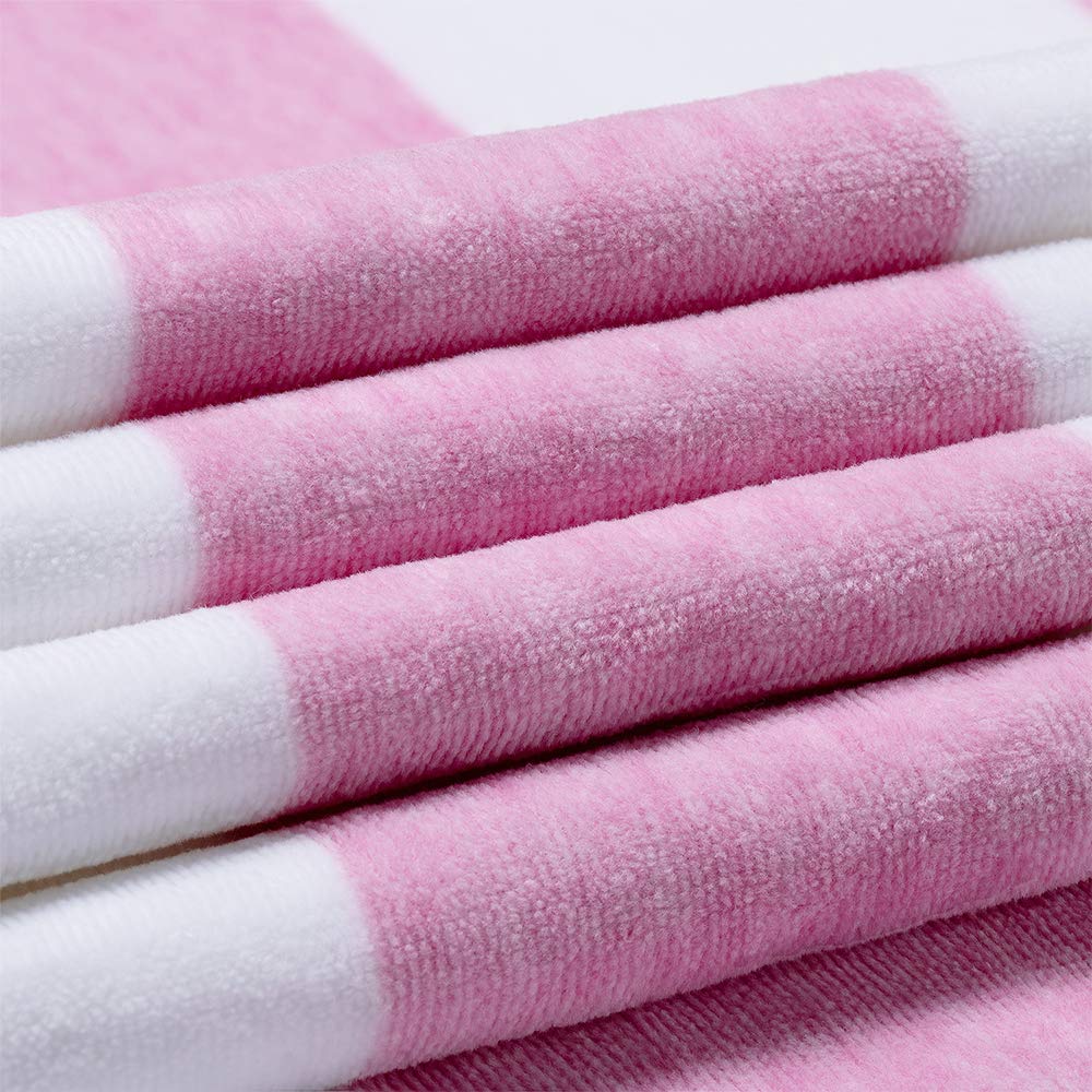 HENBAY close-up of 70x35-inch towel showing cotton velour texture