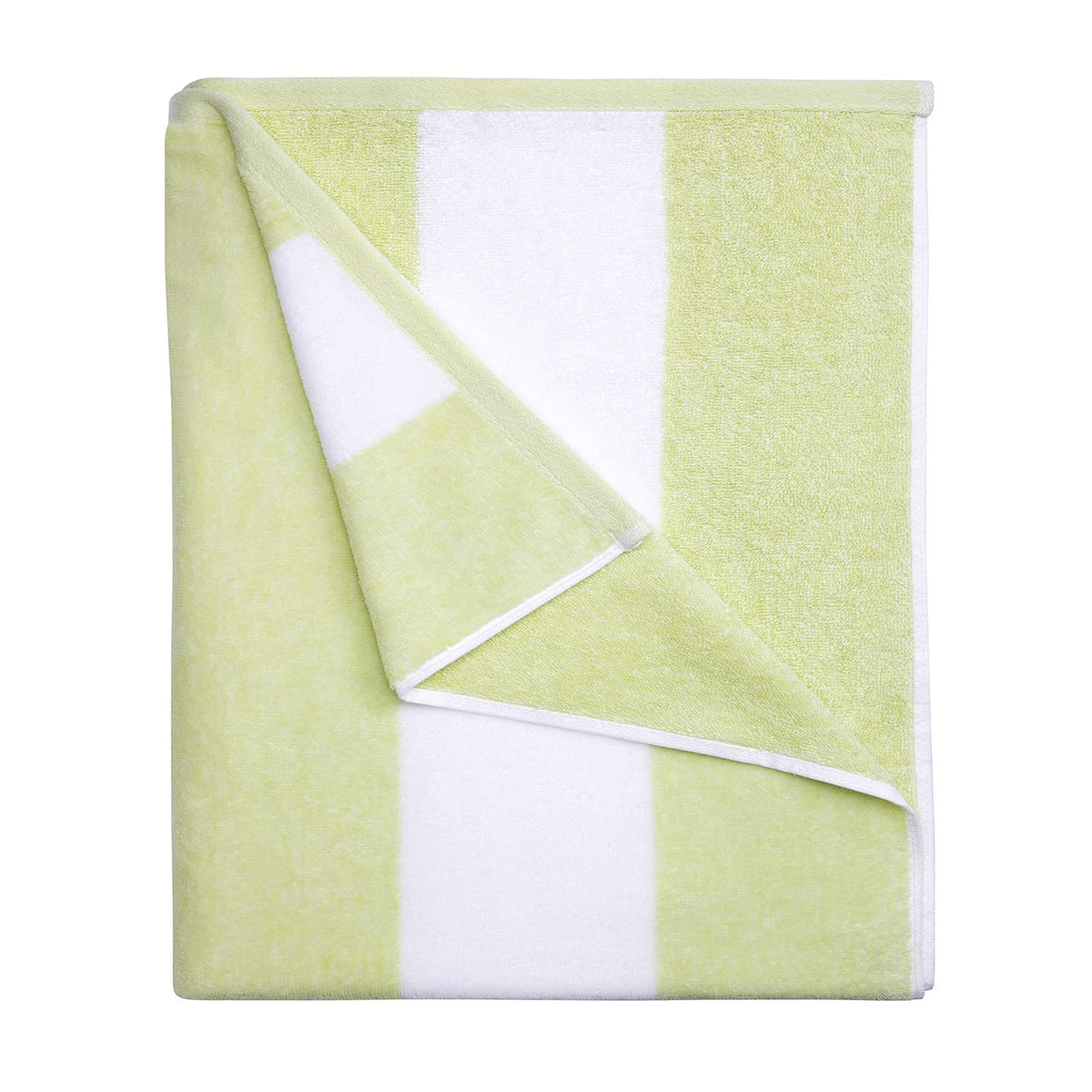 HENBAY cotton oversized beach towel Aqua striped for poolside lounging and quick drying.