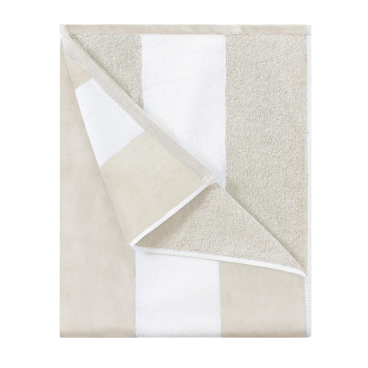 HENBAY cotton oversized towel folded, lint-free after wash for quick packing.