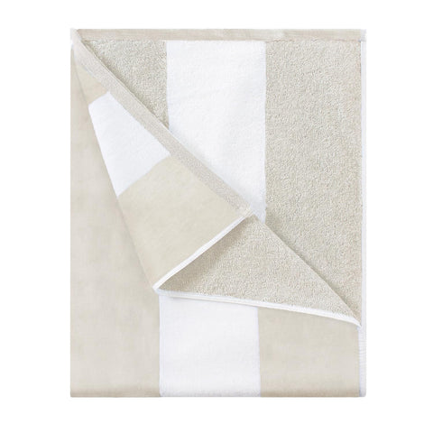 HENBAY cotton oversized towel folded, lint-free after wash for quick packing.