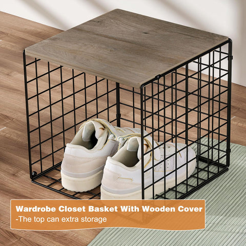 Hencawima black metal mesh frame provides breathability and easy cleaning.
