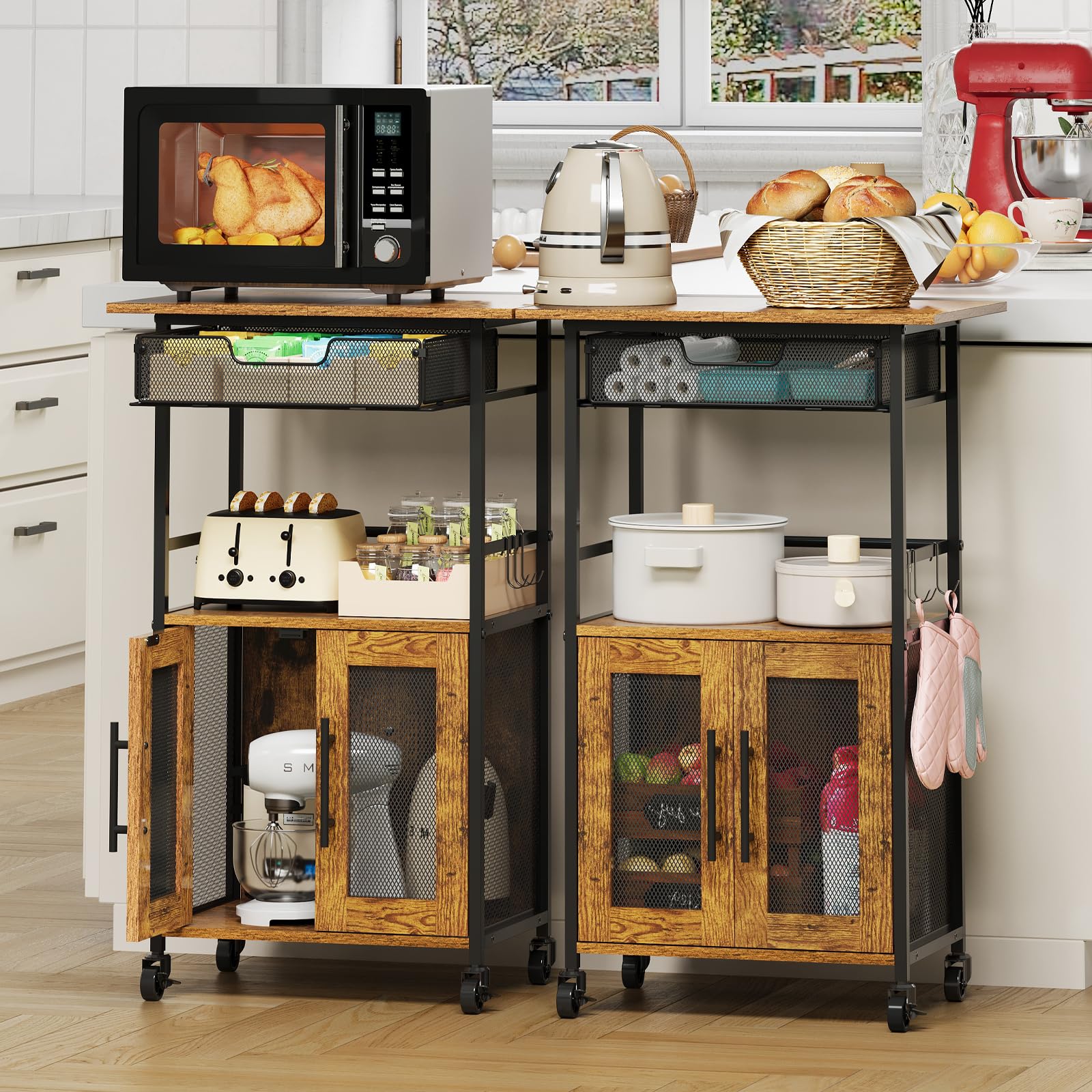 Hencawima smooth-rolling casters simplify moving between rooms.