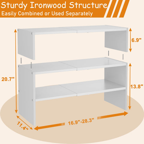 Hencawima expandable shoe rack length adjustment for tight spaces