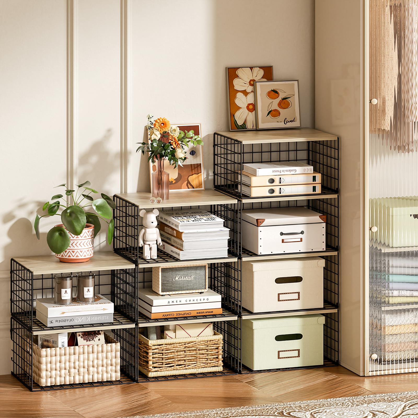 Hencawima longer-width organizer maximizes storage in narrow closets.