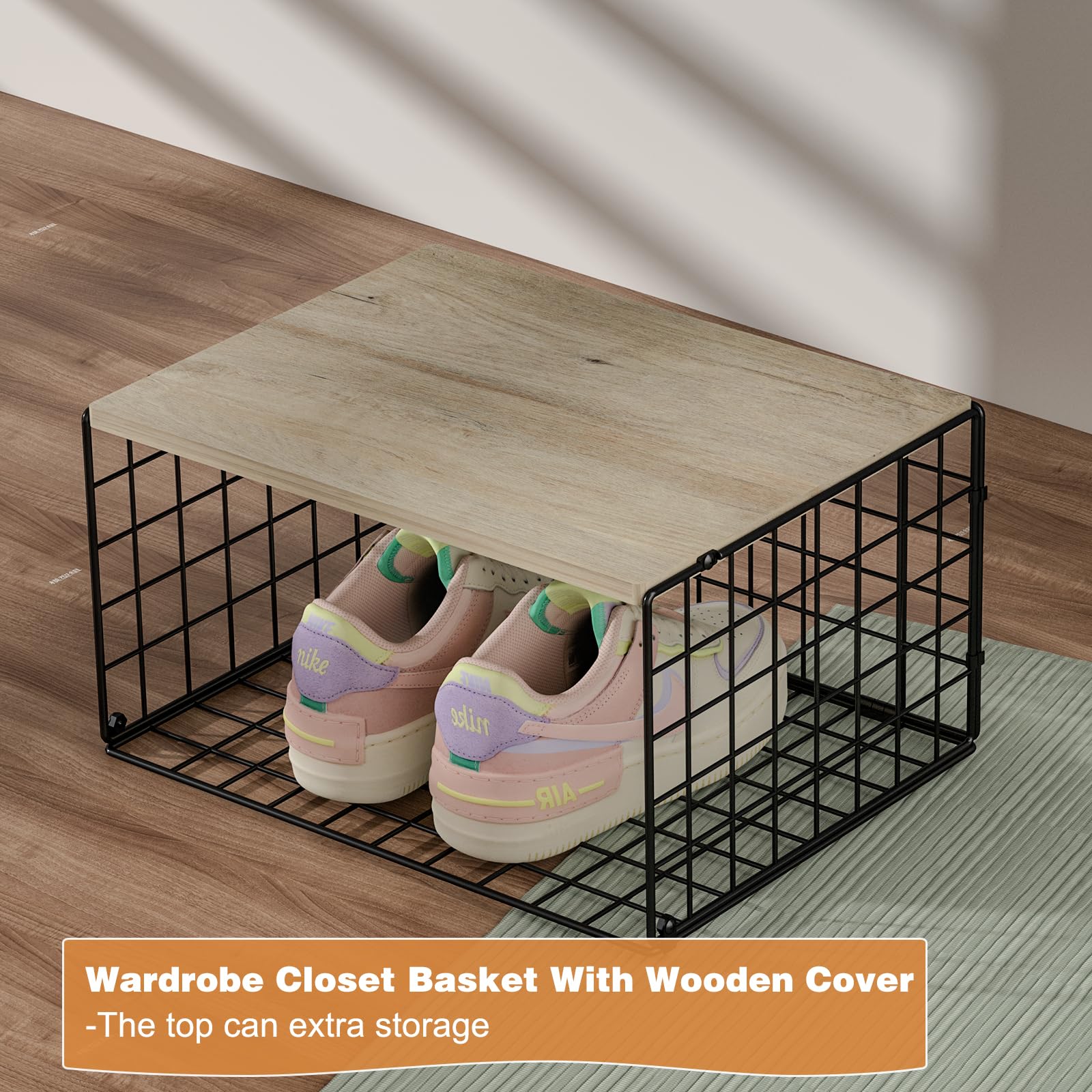 Hencawima modular closet storage system adapts to bedrooms and laundry areas.