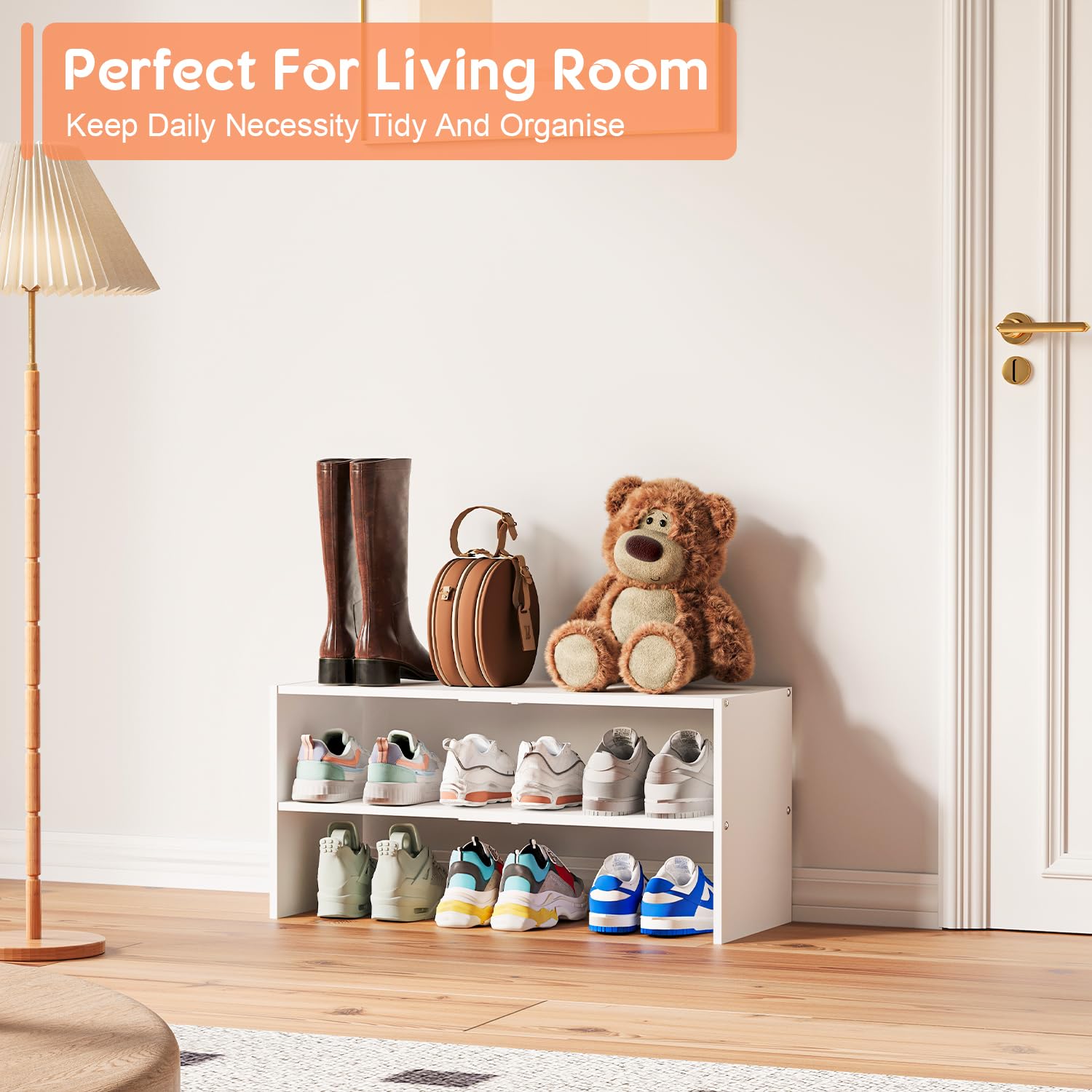 Hencawima white finish complements entryways and bedrooms with clean style.