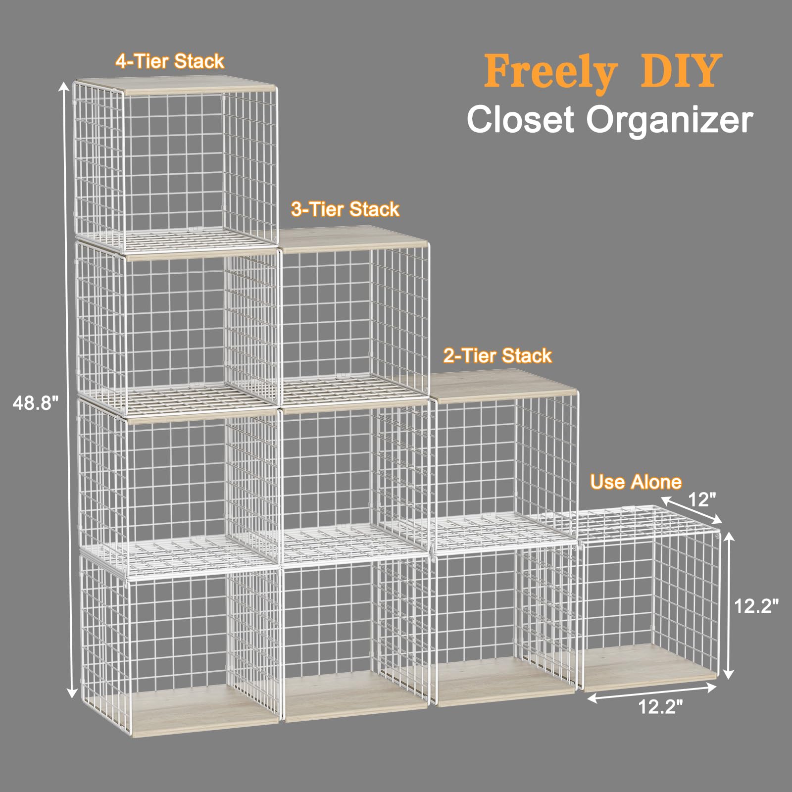 Hencawima white mesh bottom provides easy visibility in closet