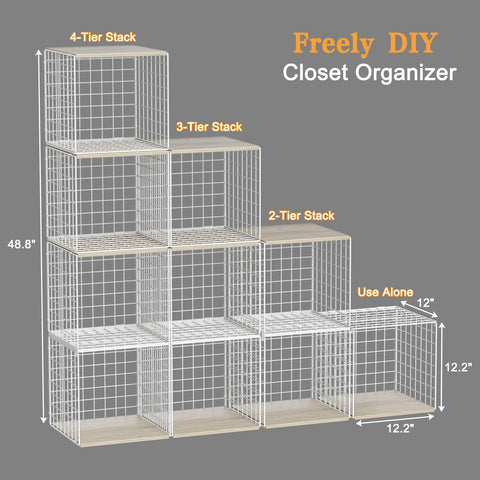 Hencawima white mesh bottom provides easy visibility in closet