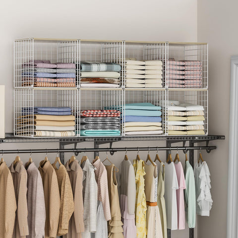 Hencawima wood-top on metal mesh storage for a sturdy, modern look.
