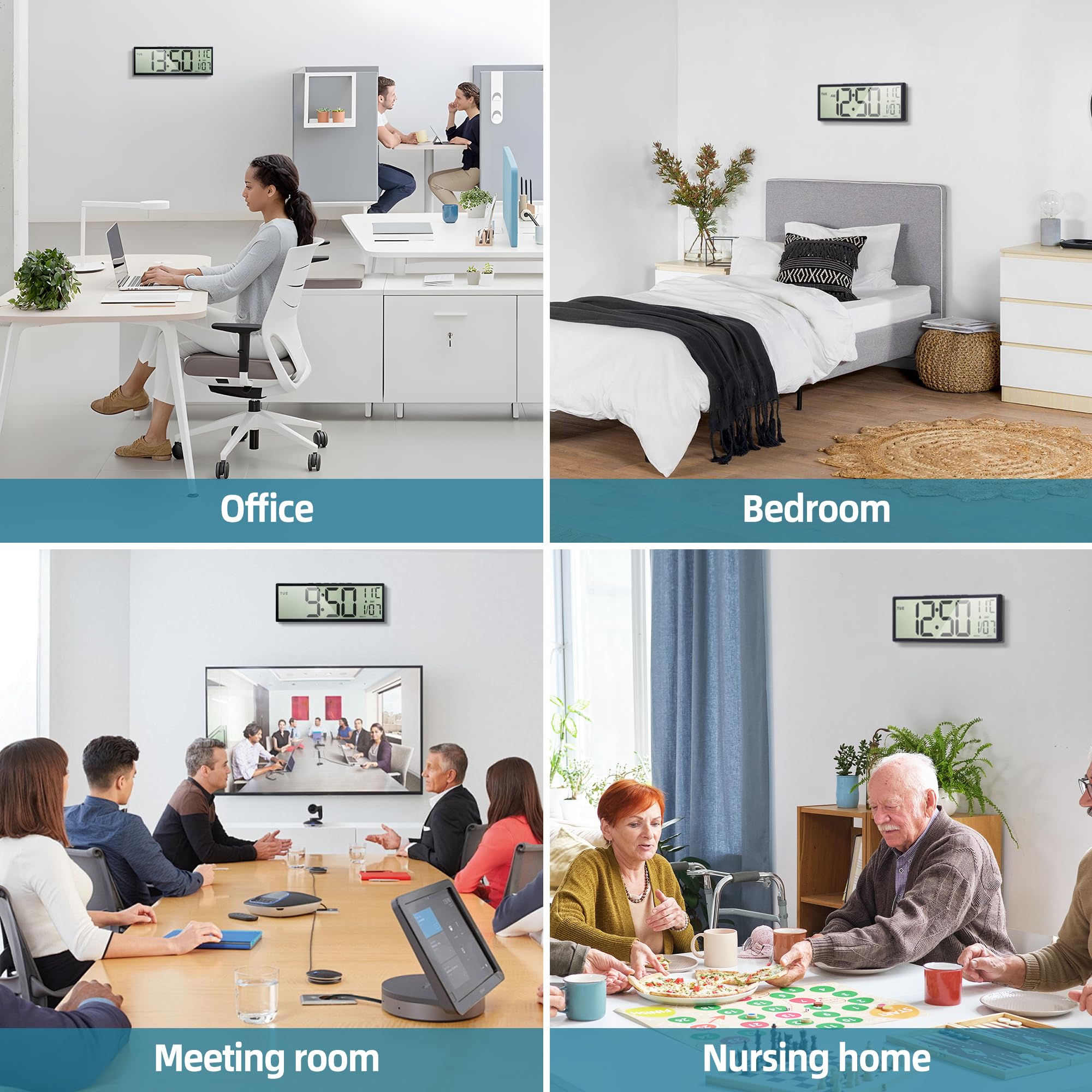 Henescribe 15-inch clock packaging and quick setup for easy installation