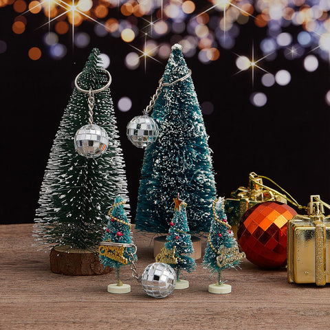 Henoyso mini disco ball keychain, durable foam core with a shimmering finish.