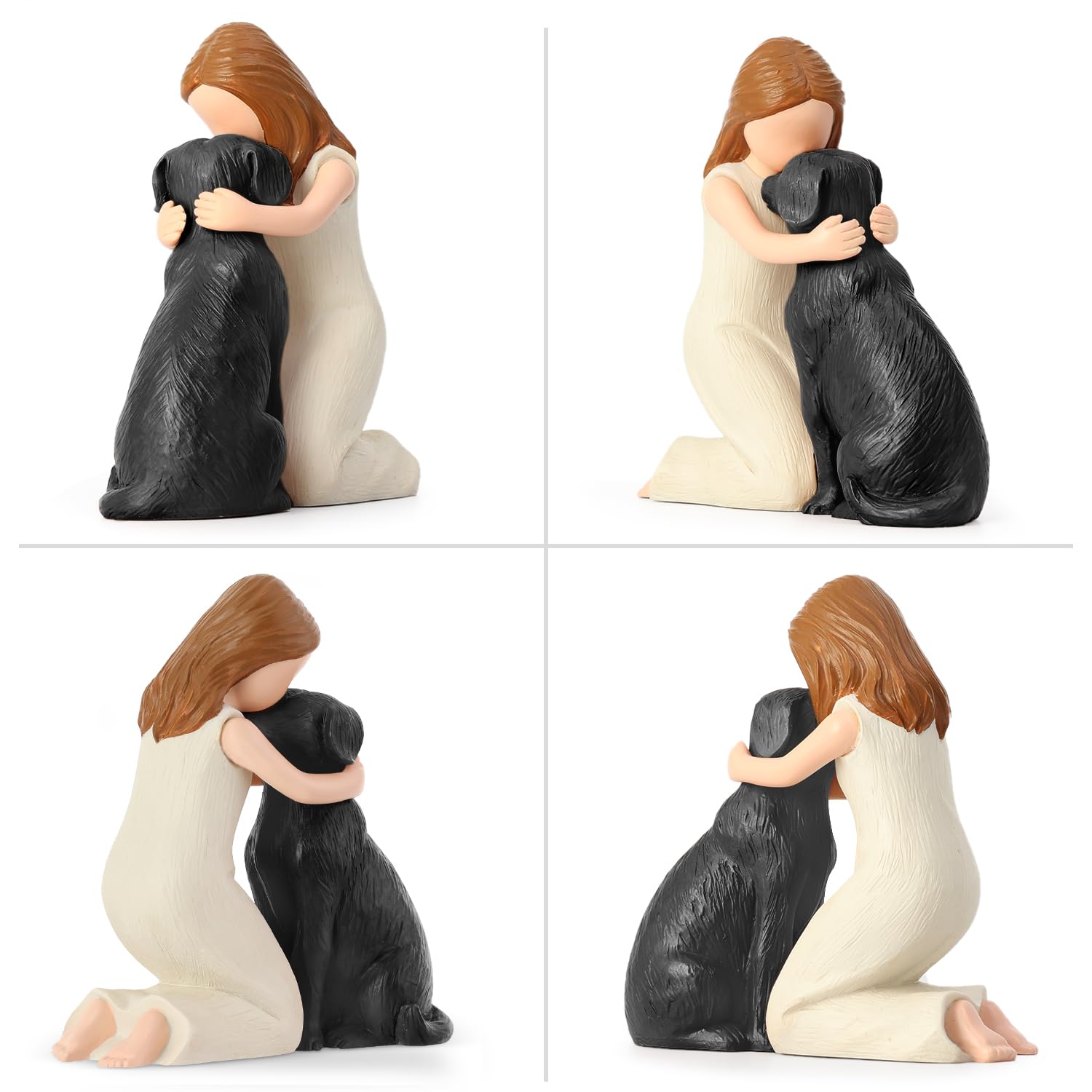 Hensonever Love My Black Dog figurine on shelf display idea