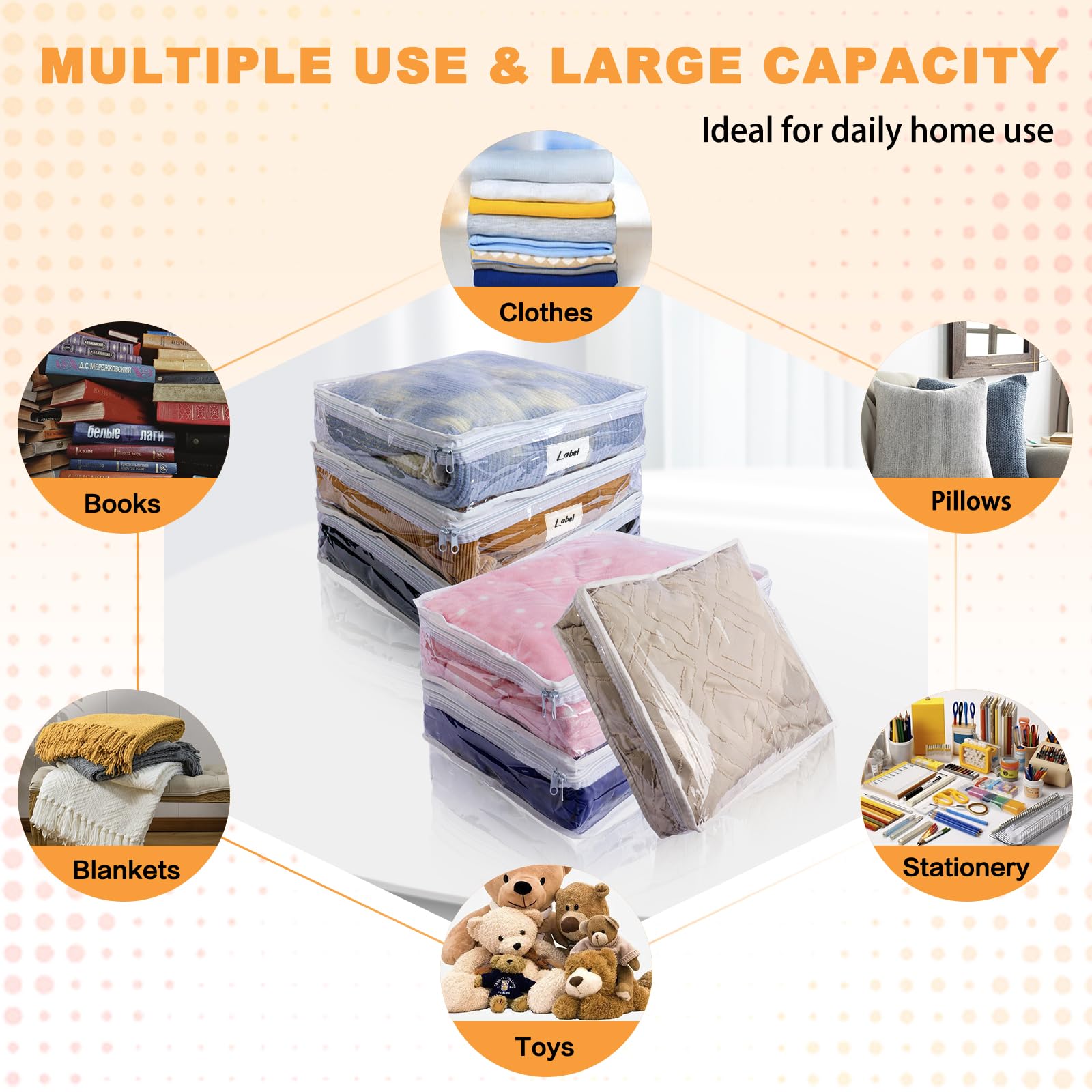 Heonay bags with side tag pocket help label contents for faster retrieval.