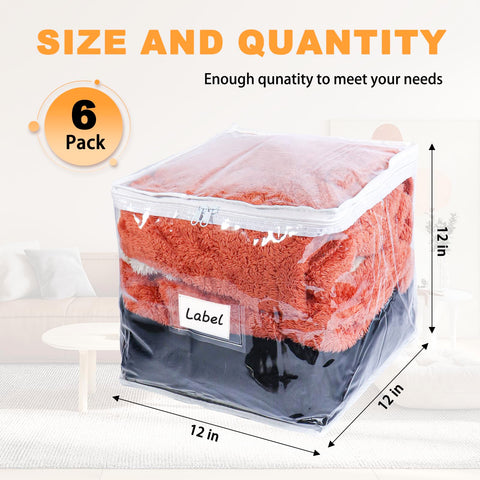 Heonay clear zippered storage bags zipper detail highlighting durable zipper