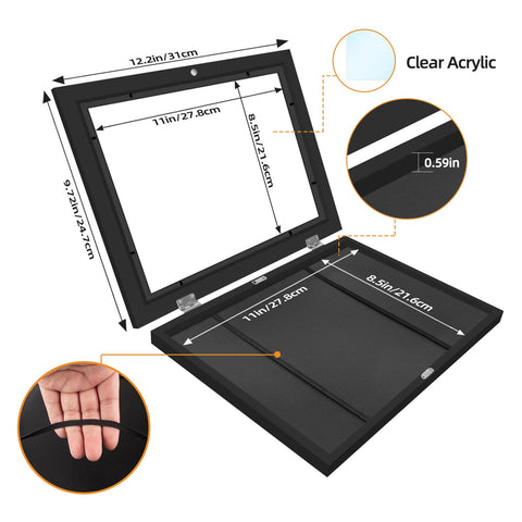 HEPFLANZE artframe with mat and crystal-clear acrylic cover protects artwork