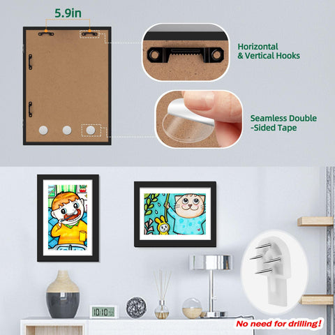 HEPFLANZE interior rubber bands hold artworks securely