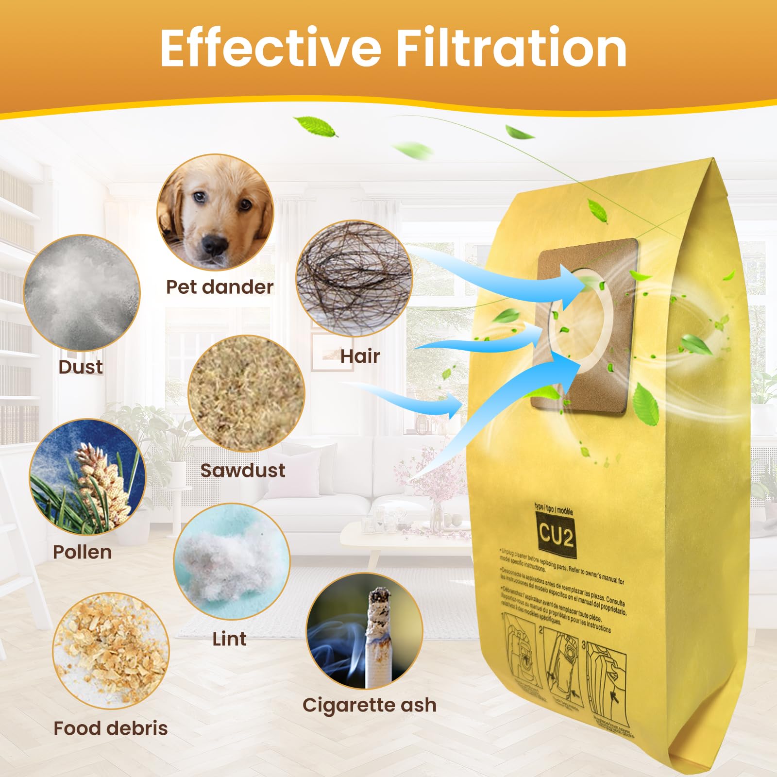Cardboard collar close-up indicates secure, easy installation.