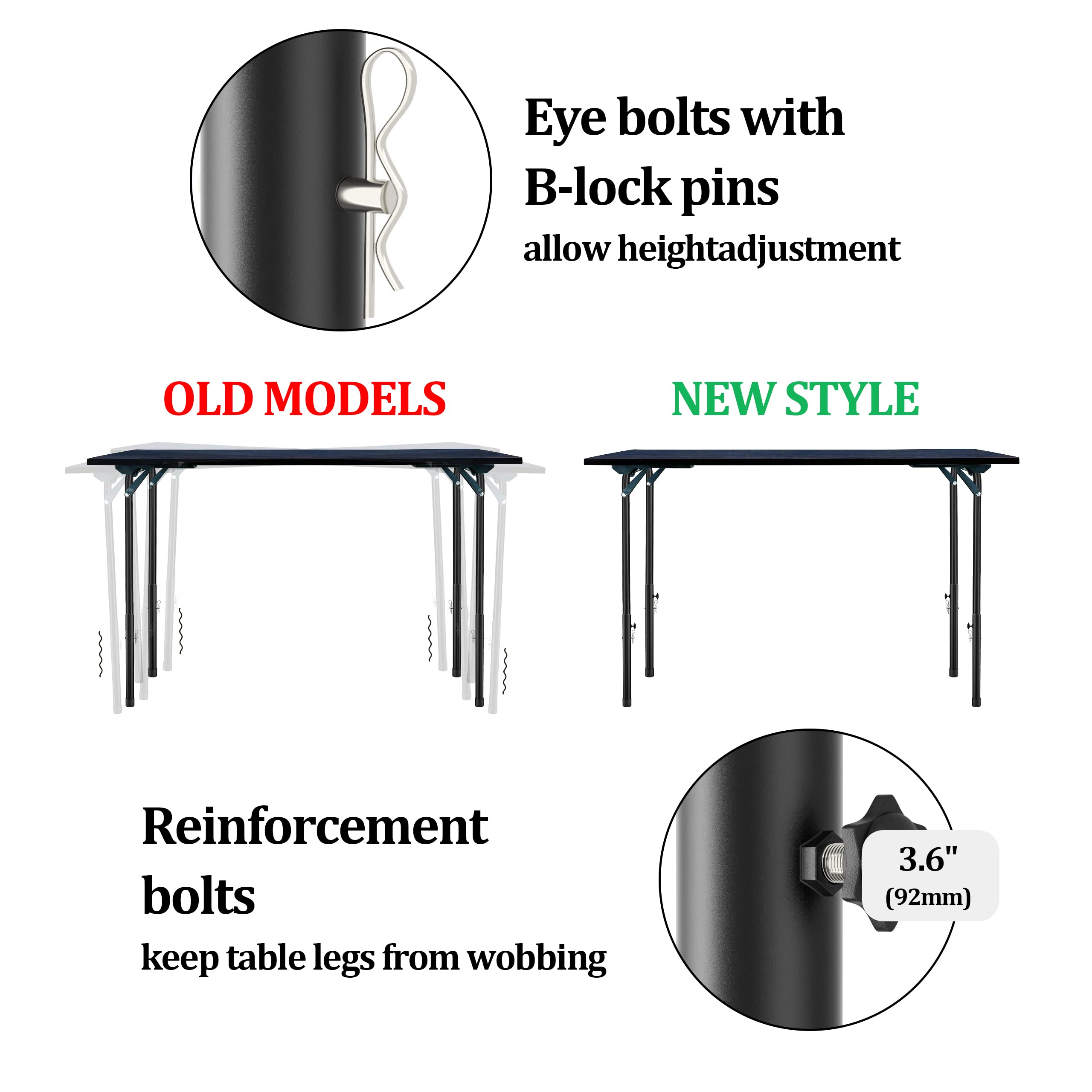 Herbert-fty durable steel risers with electrophoresis black finish.