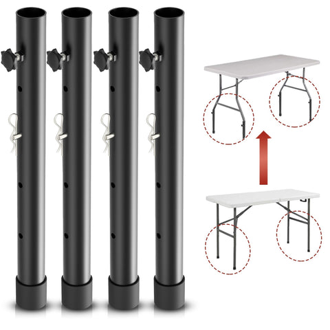 Herbert-FTY folding table risers for straight legs with four height options for ergonomic setup.
