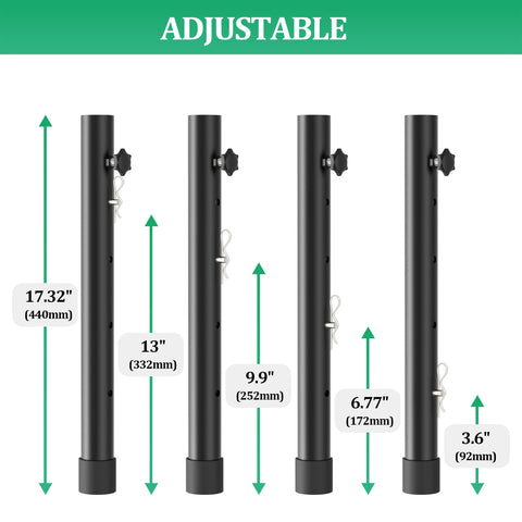 Herbert-FTY table leg extensions at 6.77 inch height for mid-level comfort.