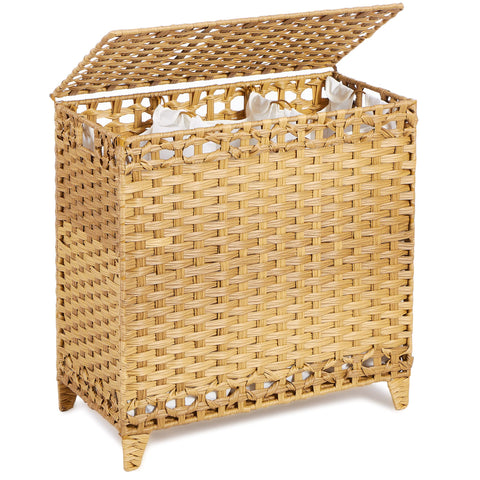 Hermina laundry hamper with removable liner bags for easy sorting