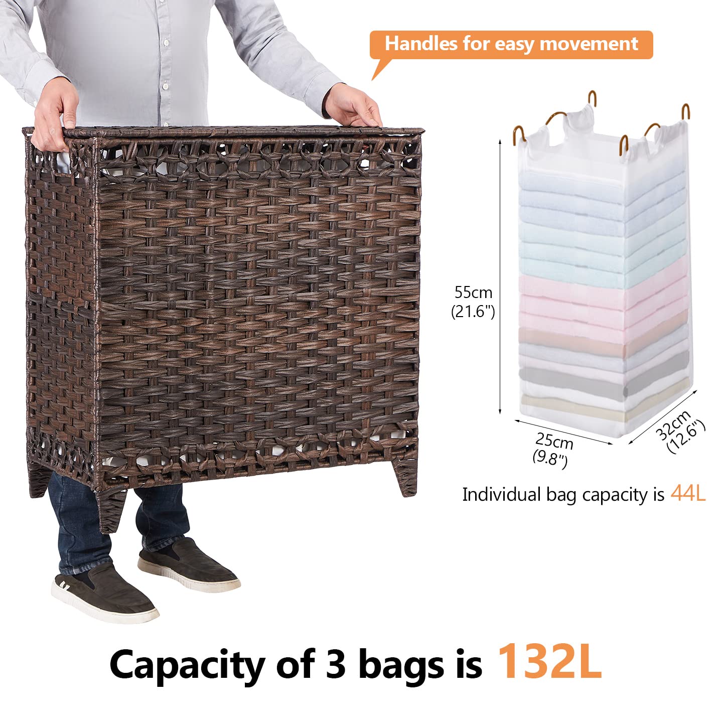 Hermina heightened feet protect floors and keep contents dry.