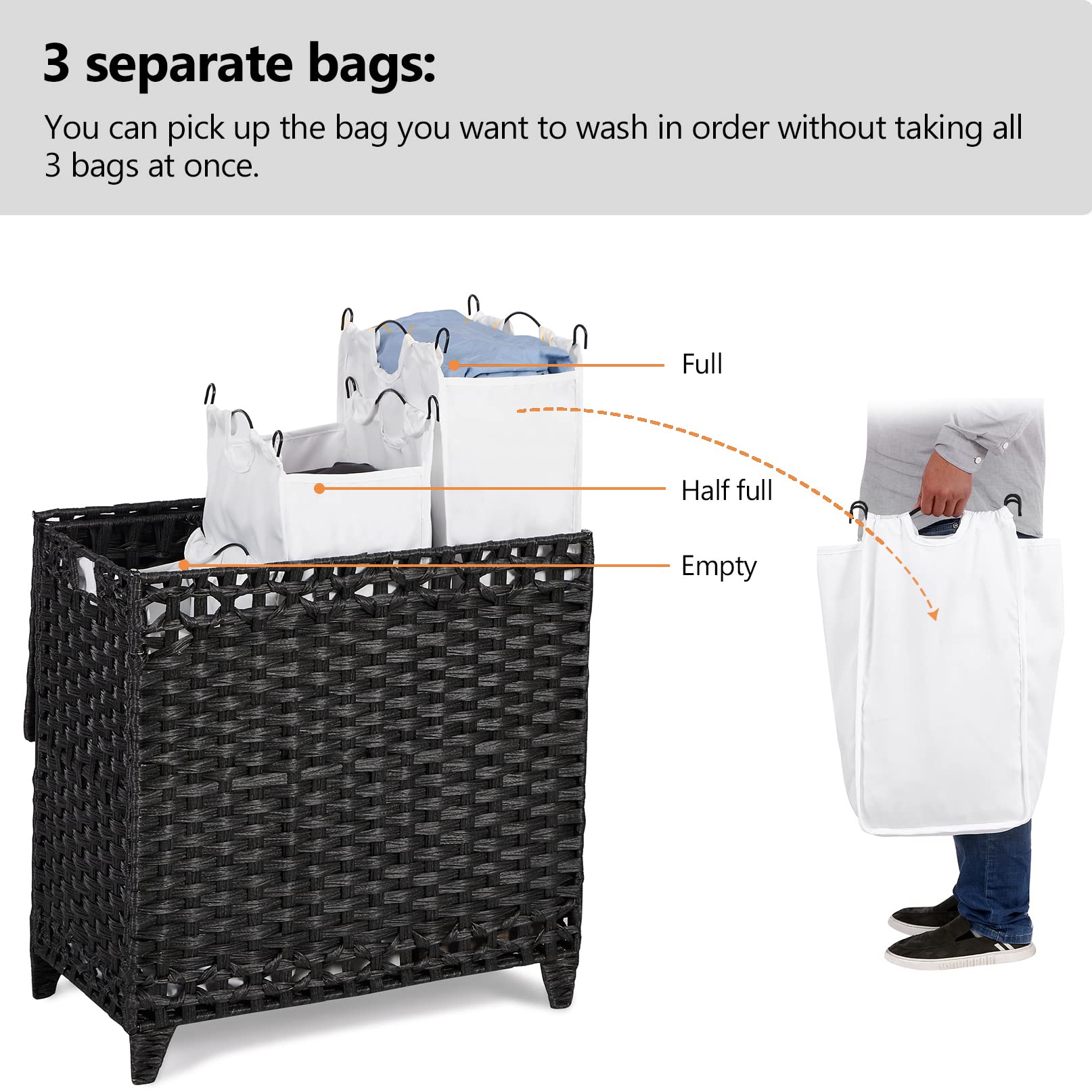 Hermina iron frame provides sturdy support for daily use.